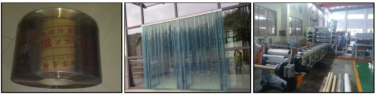 PVC soft curtain sheet extrusion line,Highly transparent PVC curtain