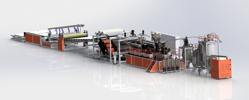 PC PMMA GPPS PET MS Transparent Sheet Extrusion line