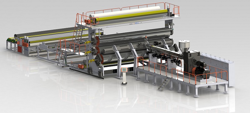 PE Extra-wide Waterproof Membrane,Geo-membrane Extrusion Line